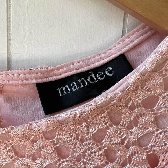 MANDEE Women’s Pink Lace Lined Sleeveless Top, Size Small, #76 - Picture 5 of 8